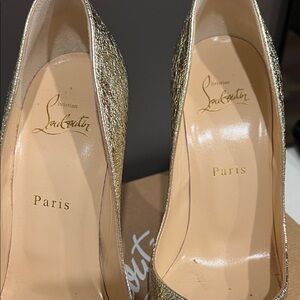 Christian Louboutin Glittering Gold Heels